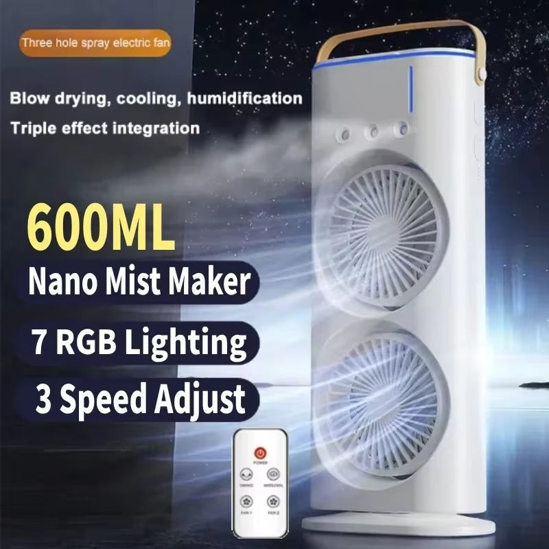 Dual Cooling Mist Air Cooler Fan